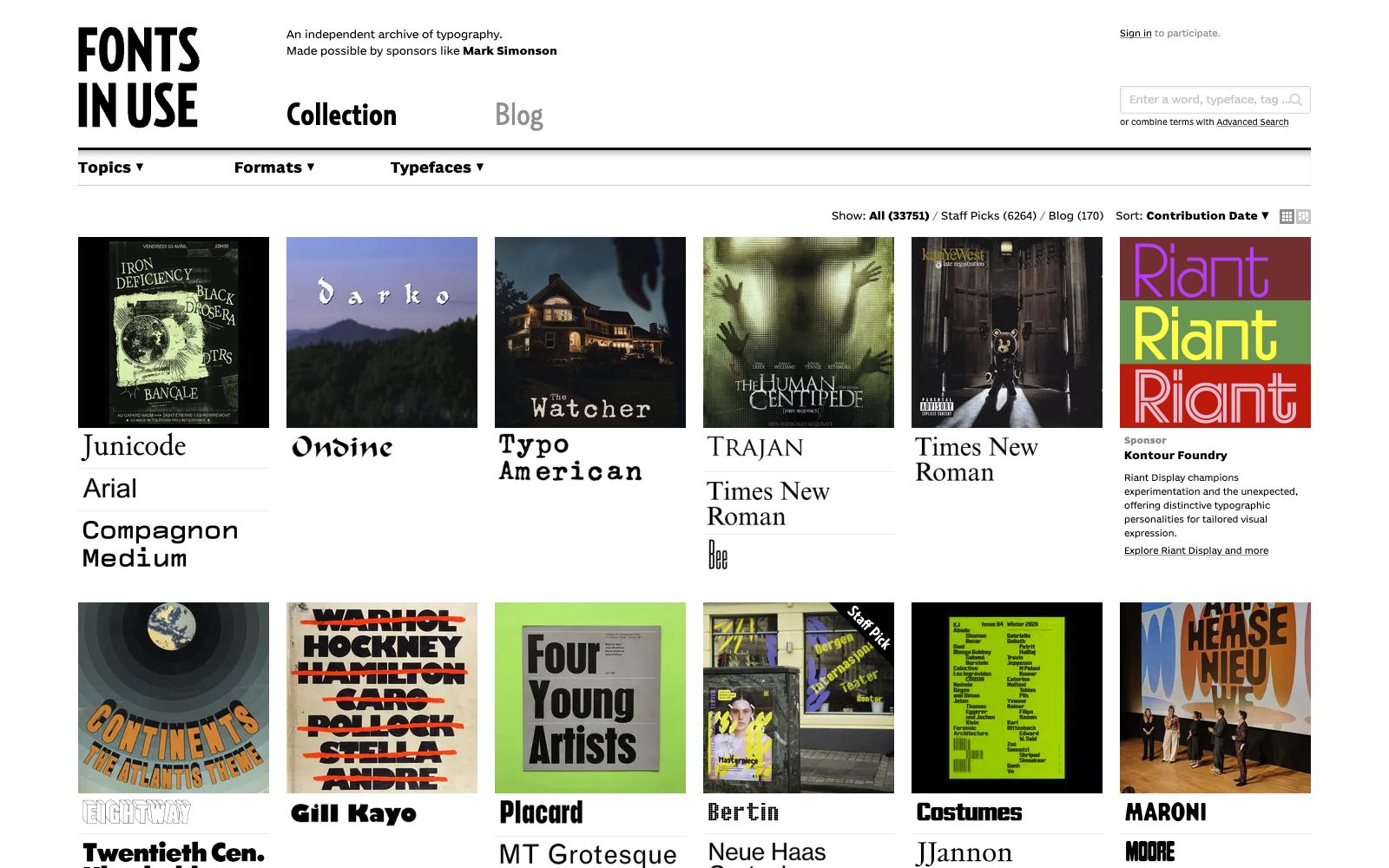 Fonts In Use desktop reference: Metadata makes taste accountable.