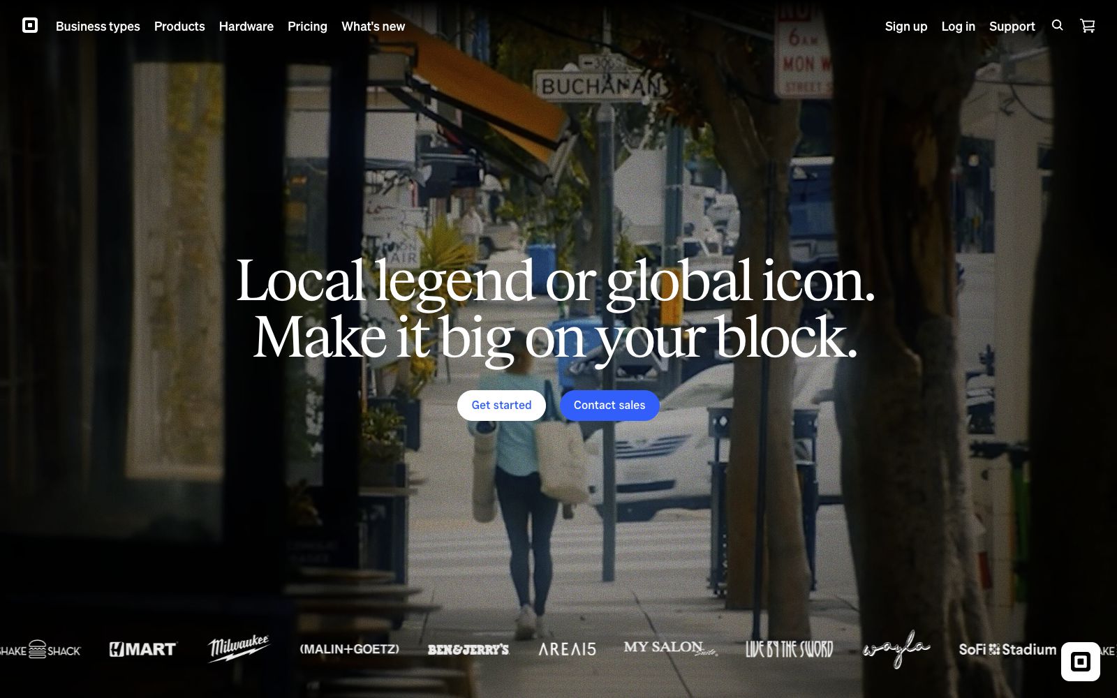Square desktop reference: B2B proof goes street-level.