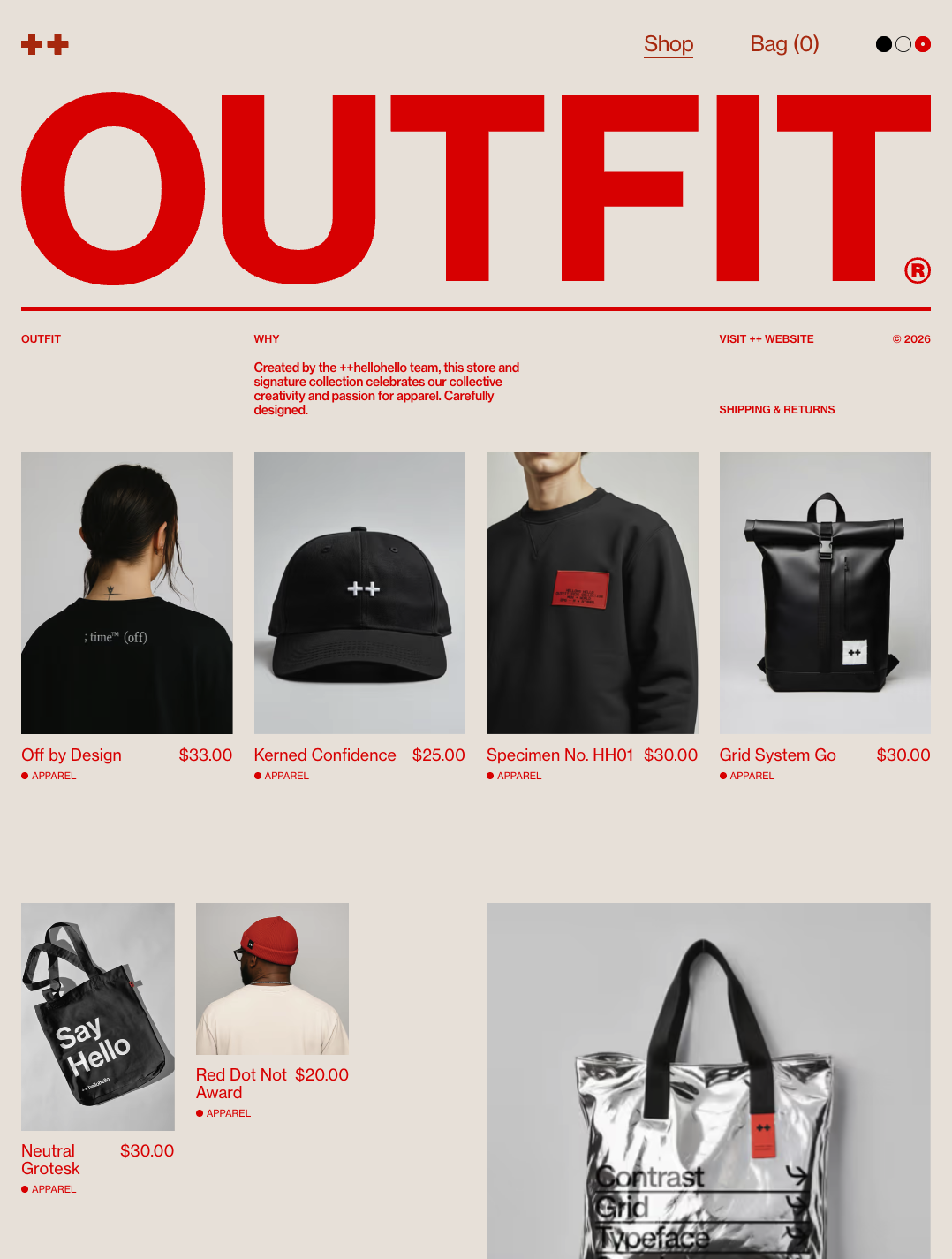 Outfit studio commerce screenshot
